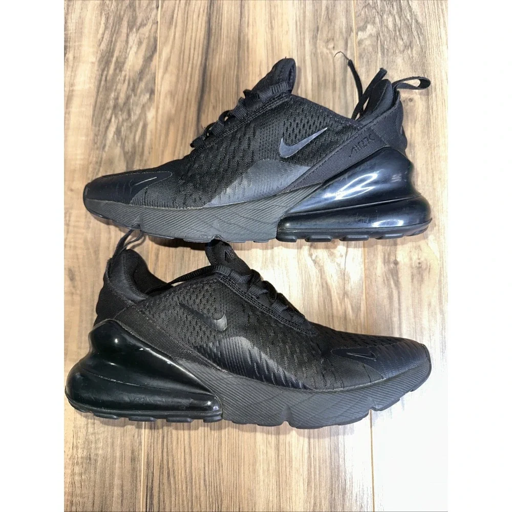 Nike Air Max 270 BQ5776-001 Black Shoe Sneakers Youth Unisex Size 6Y‎